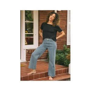 Jackson Rowe Peggy Pin Stripe Wide Leg Jeans NWT